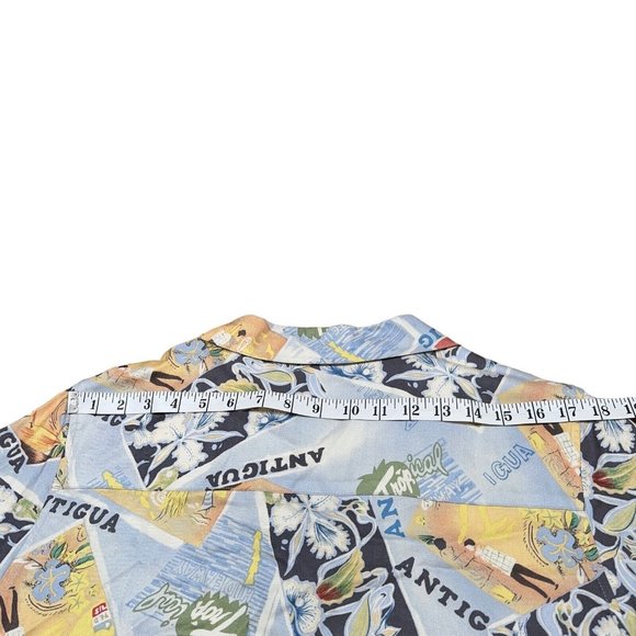 La Cabana Hawaiian Shirt Women's Sz L Antigua Button Up Casual Multicolor - Picture 5 of 7